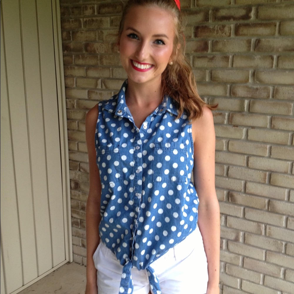 Forever 21 Polka Dot Button Up